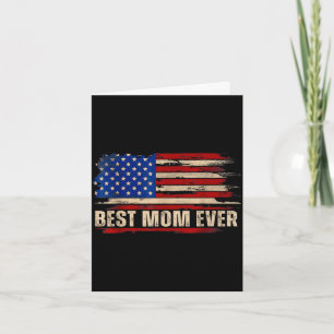 Vintage mum ever american flag mother's day card