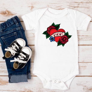 Vintage Mum Tattoo Baby Bodysuit