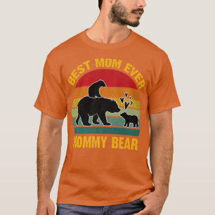 Vintage Mummy Bear Mother Mum Gift Best Mum Ever M T-Shirt