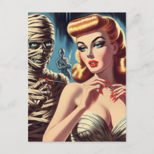 Vintage Mummy Girl Postcard