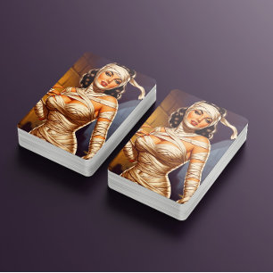 Vintage Mummy Pin-up Playing Cards