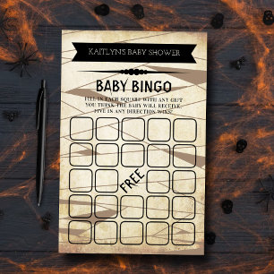 Vintage Mummy To Be Halloween Baby Shower Bingo