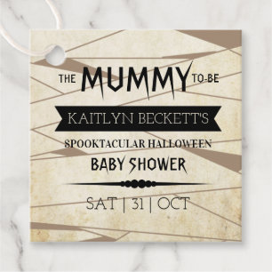 Vintage Mummy To Be   Halloween Baby Shower Favour Tags