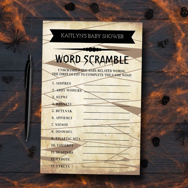 Vintage Mummy To Be | Halloween Baby Shower Game (Creator Uploaded)