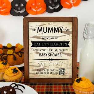 Vintage Mummy To Be Halloween Baby Shower Poster