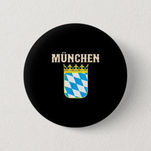 Vintage munchen munich souvenir with bavaria coat 6 cm round badge