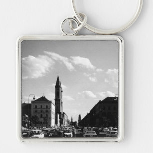 Vintage Munich ludwigstraße University church Key Ring