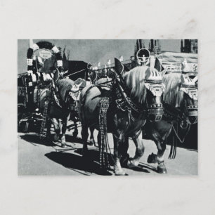 Vintage Munich, Oktoberfest, Brewery horses Postcard
