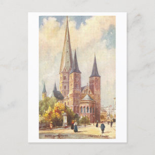 Vintage Munster in Bonn, Germany Postcard