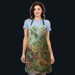 Vintage Muscinae, Moss Plants by Ernst Haeckel Apron<br><div class="desc">Vintage illustration nature botanical design by Ernst Haeckel. A variety of colourful mosses,  grasses and other exotic tropical plants in a rainforest jungle.</div>