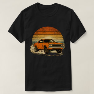Vintage Muscle Car Sunset T-Shirt Retro Classic
