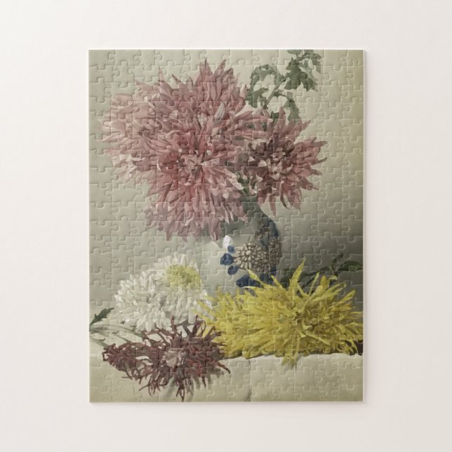 Vintage Museum Floral Print Jigsaw Puzzle (Vertical)
