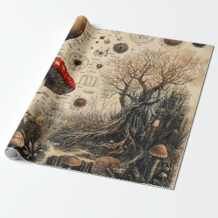 Vintage Mushroom Botanical Chart (4) Wrapping Paper