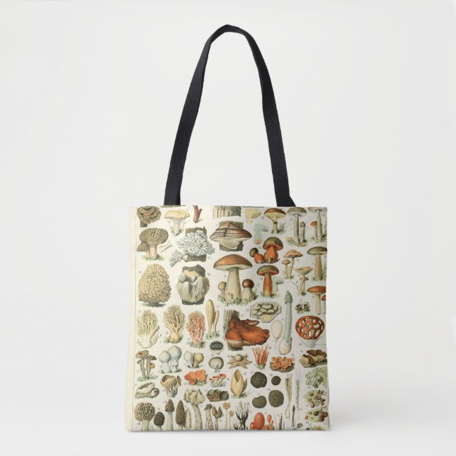 Vintage Mushroom Encyclopaedia Print Tote Bag (Front)