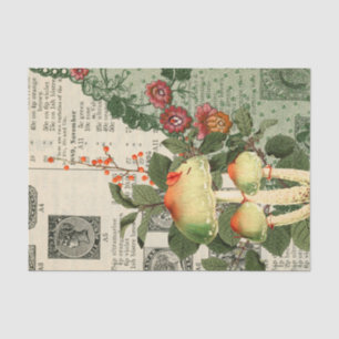 Vintage Mushroom Ephemera Tissue Paper