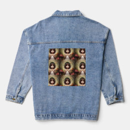 vintage mushroom fairy denim jean jacket