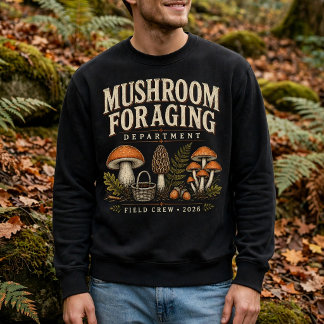 Vintage Mushroom Foraging Department T-Shirt