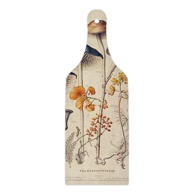 Vintage Mushroom Naturalist Cutting Board (Front)