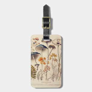 Vintage Mushroom Naturalist Luggage Tag