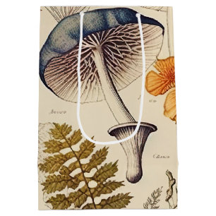 Vintage Mushroom Naturalist Medium Gift Bag