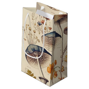 Vintage Mushroom Naturalist Small Gift Bag