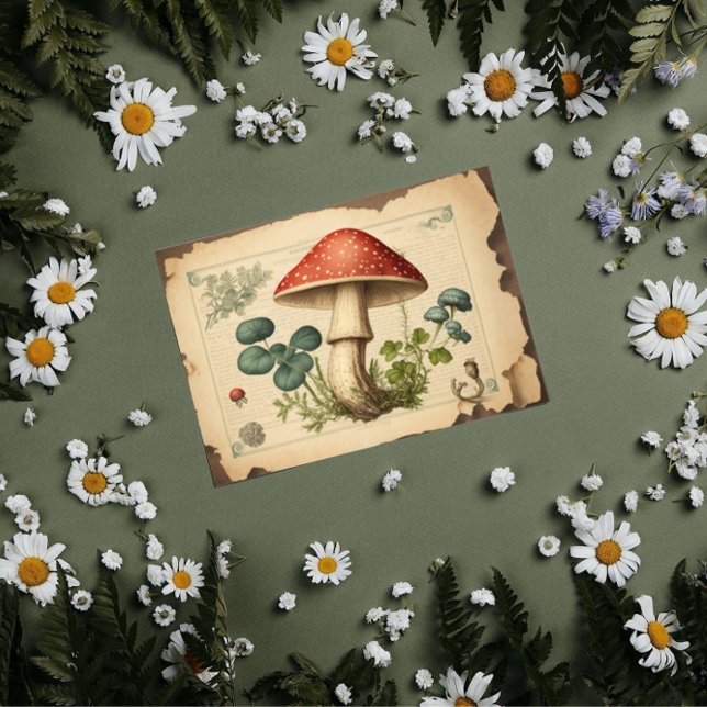 Vintage Mushroom Paper Toadstools Decoupage (Creator Uploaded)