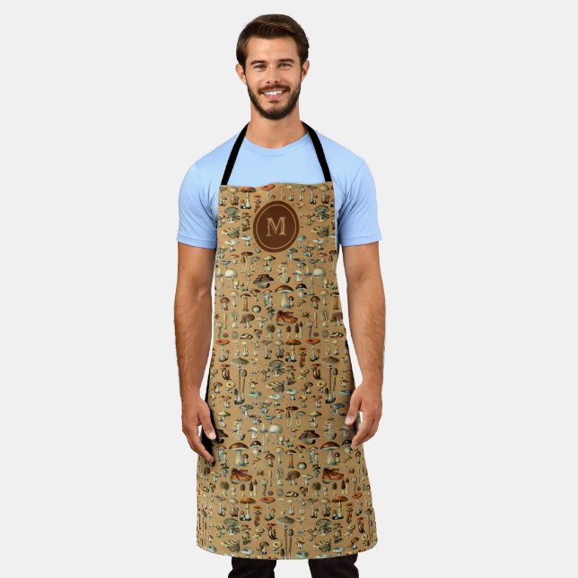 Vintage Mushroom Pattern by Adolphe Millot Apron (Worn)