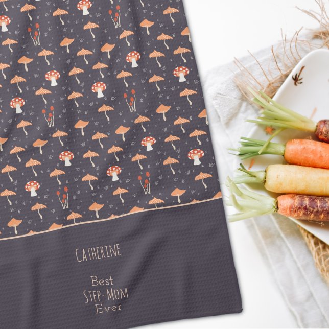 Vintage Mushroom Personalised  Tea Towel (Creator Uploaded)