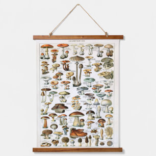 Vintage Mushroom Specimen Hanging Panel  Tapestry