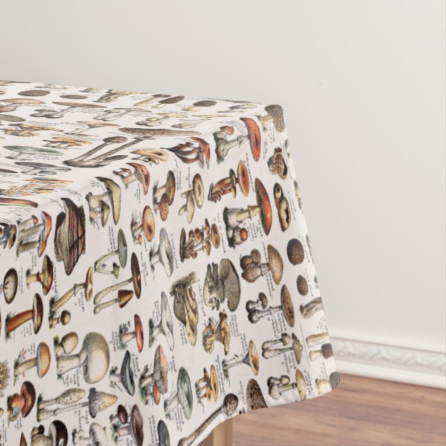 Vintage Mushrooms By Adolphe Millot Tablecloth (In Situ)