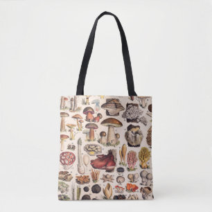 Vintage Mushrooms By Adolphe Millot Tote Bag