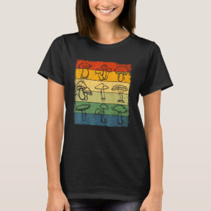 Vintage Mushrooms Foraging Fungi Perfect Retro 5 T-Shirt