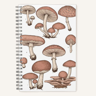 Vintage Mushrooms Notebook