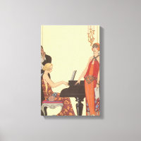 Vintage Music, Art Deco Pianist Musician Singer