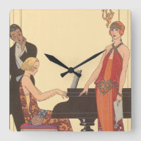 Vintage Music, Art Deco Pianist Musician Singer