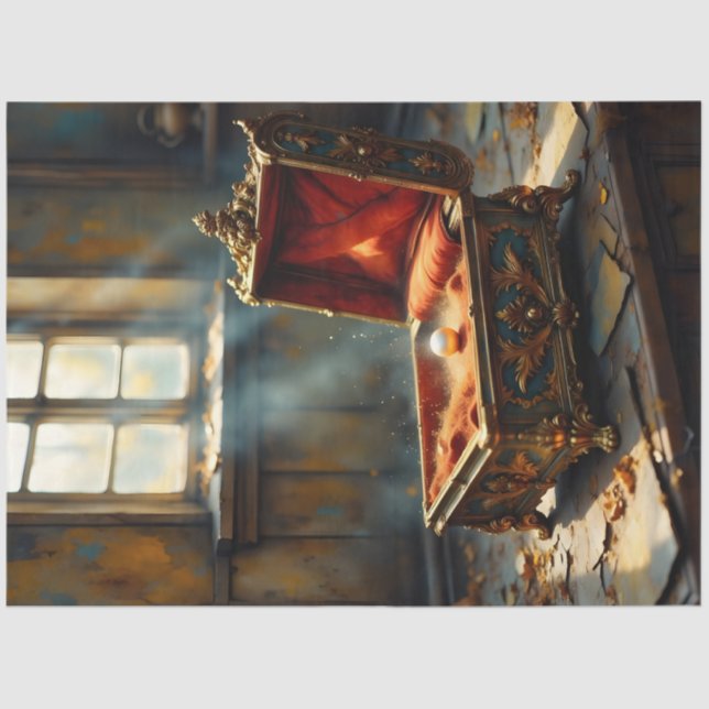 Vintage Music Box Decoupage Paper (Front)