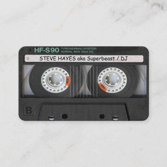 Vintage Music Cassette Tape Look Business Card (Front)