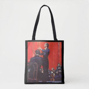 Vintage Music, Conducting an Orchestra Tote Bag