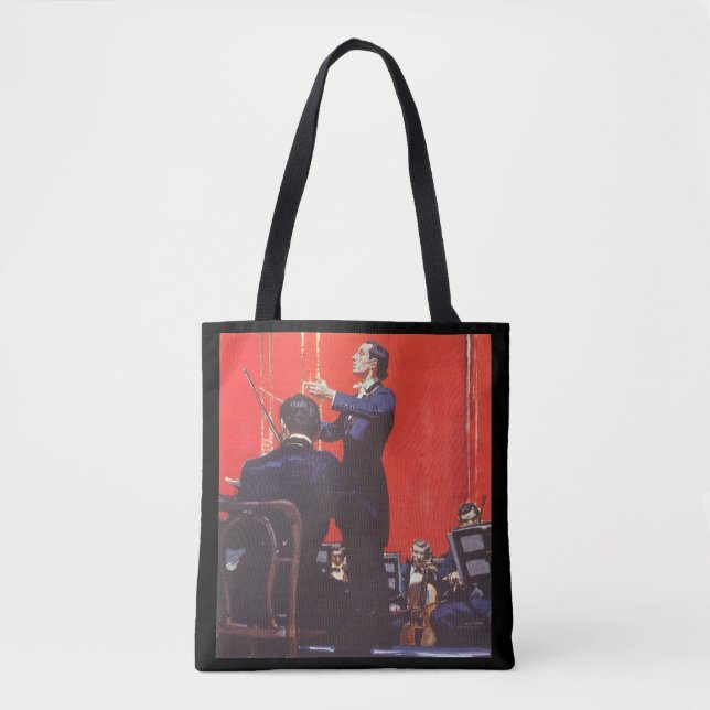Vintage Music, Conducting an Orchestra Tote Bag (Front)