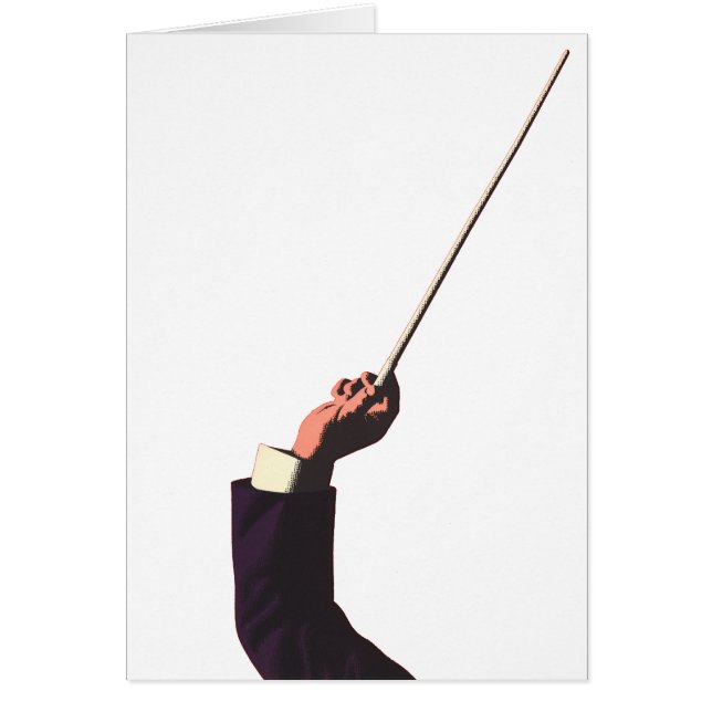 Vintage Music, Conductor's Hand Holding a Baton (Front)