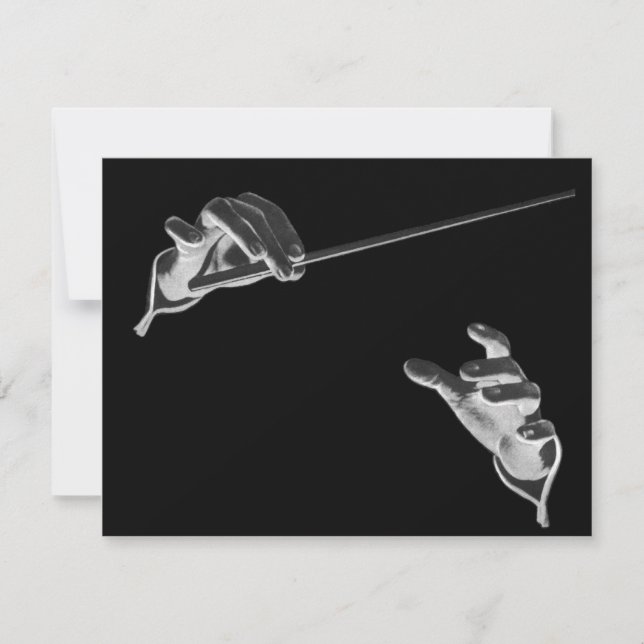 Vintage Music, Conductor's Hands with a Baton (Front)