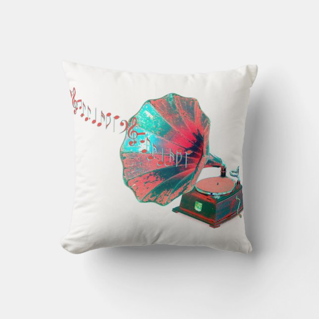 Vintage Music Cushion (Front)