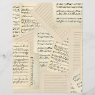 Vintage Music Decoupage Collage Scrapbook