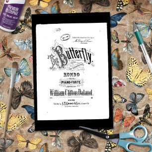 Vintage Music Der Schmetterling The Butterfly Tissue Paper