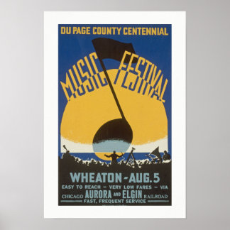 Vintage Music Festival Poster