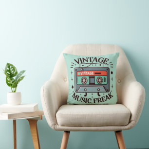 Vintage Music Freak Cushion