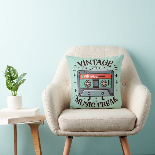 Vintage Music Freak Cushion (Chair)