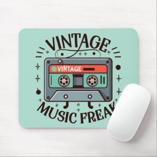 Vintage Music Freak Mouse Pad