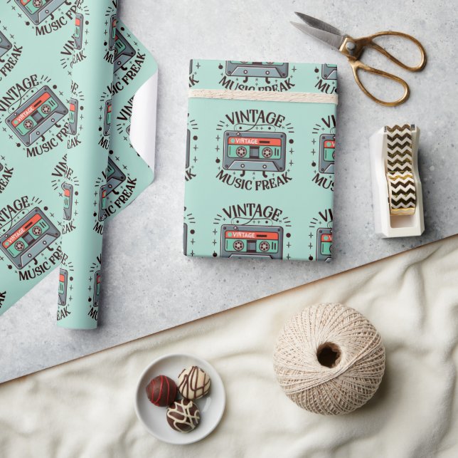 Vintage Music Freak Wrapping Paper (Crafts)