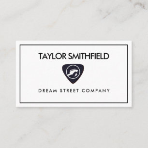 Vintage Music Guitar Pick Business Card